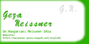 geza meissner business card