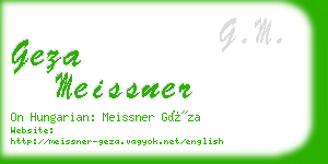 geza meissner business card